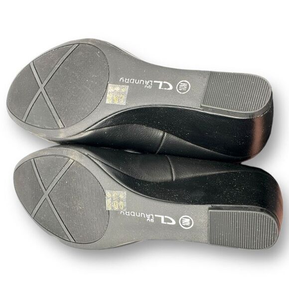 NWOT CL By Laundry Womens Nima Closed Toe Wedge Heels Black Size 10 - Picture 10 of 10